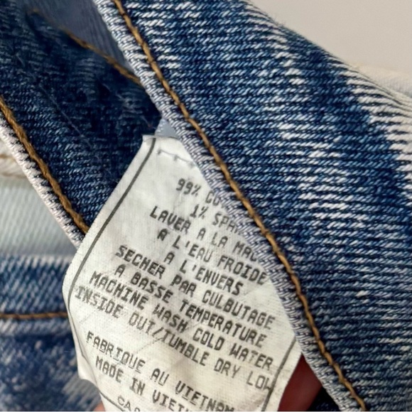 Cello| Blue & White Straight Leg High Waist Denim Jeans Sz 5/6 - Picture 8 of 8